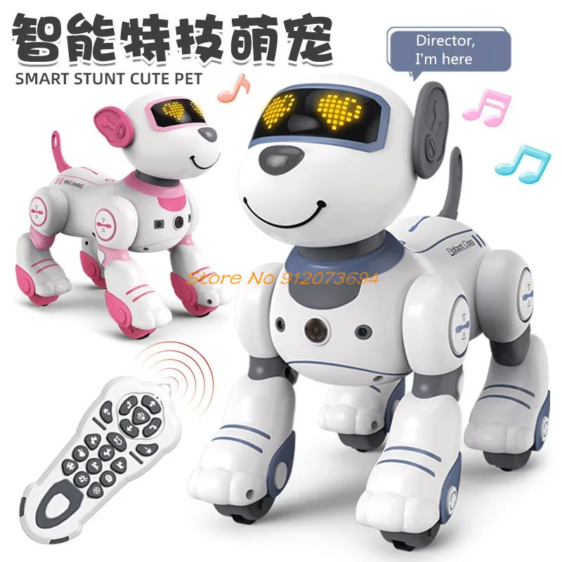 Programma Intelligente Divertente Controllo Wireless Rc Animal Dog Follow Dancing Touch Sensing Roll Stunt Telecomando Robot Dog Toy