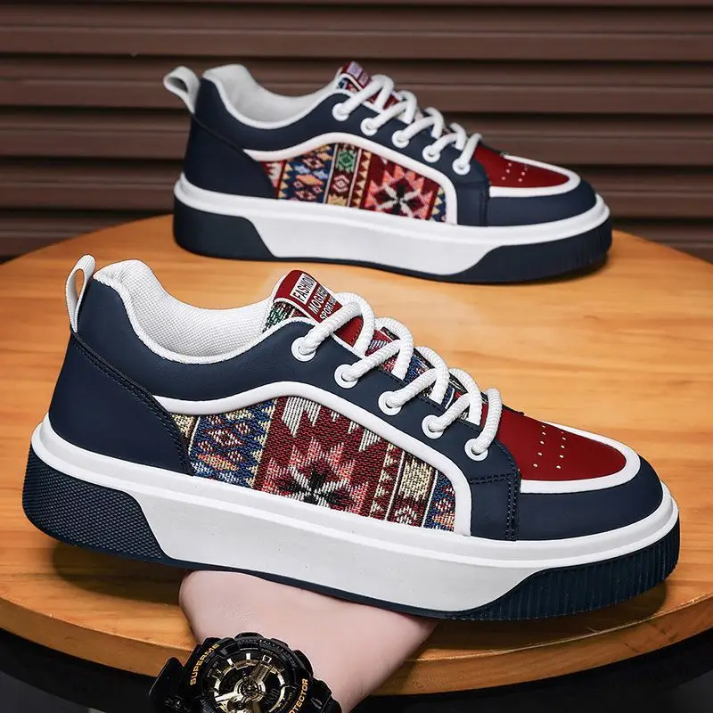 spring men's shoes new casual trend board shoes fashion network red thick sole sports ins fashion