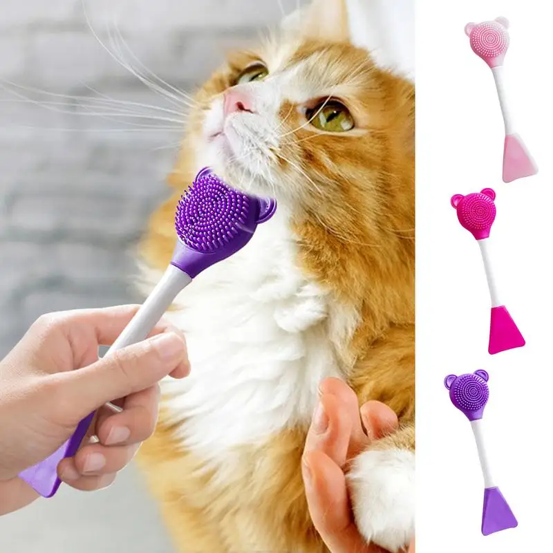 Silicone Cat Chin Cleaning Brush for Gentle Grooming