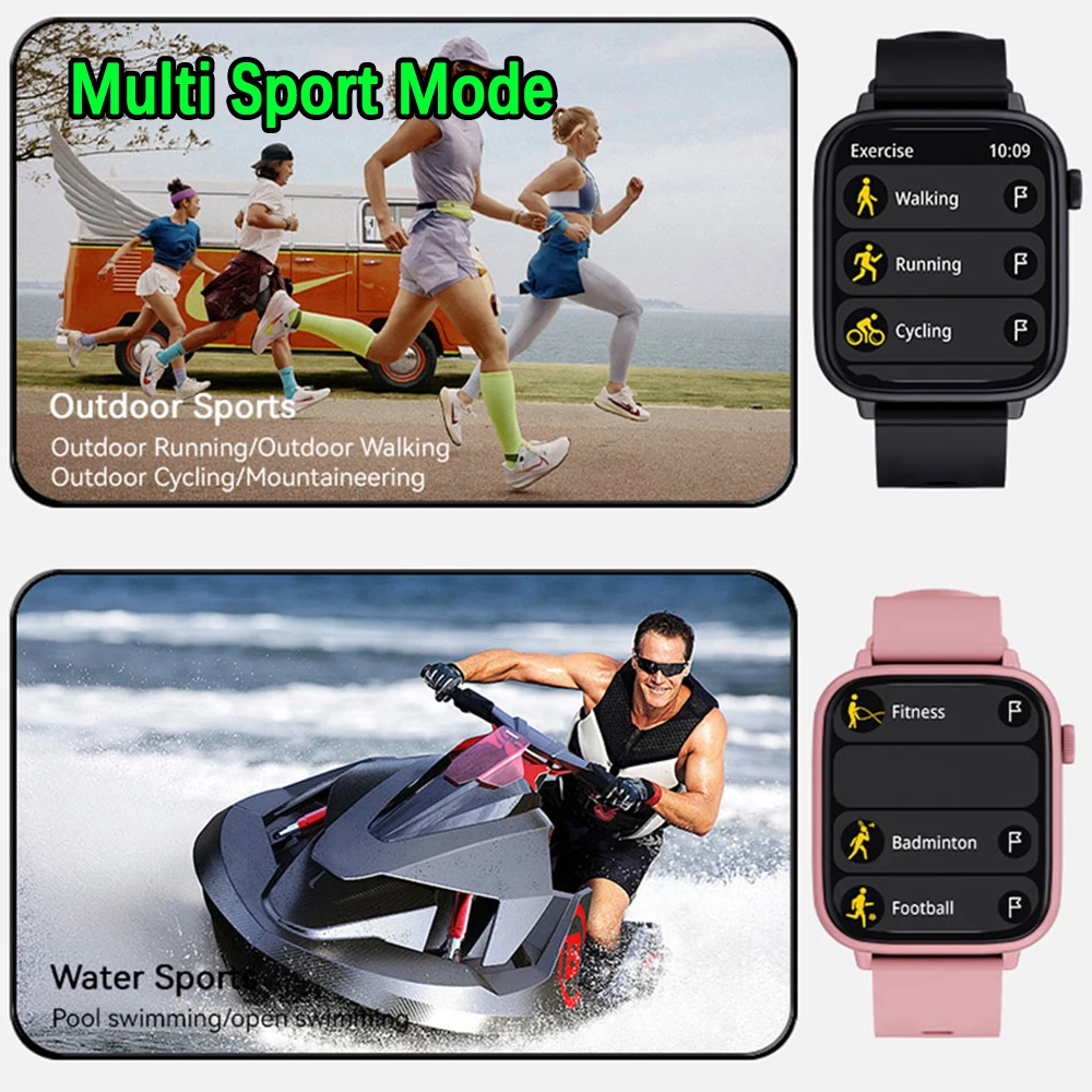 New Outdoor Men'S Smart Watch 1.85 Touch HD Screen 2024 New Women'S Waterproof Sports Watch Fitness Tracker Smart Watch Man