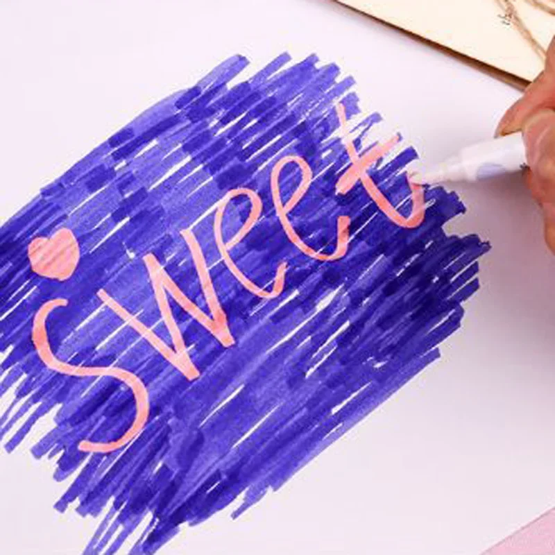 10pcs 가변 색상 드로잉 펜 세트 Scrapbooking 학교 미술 용품에 대 한 변색 된 매직 변경 형광펜 마커 펜