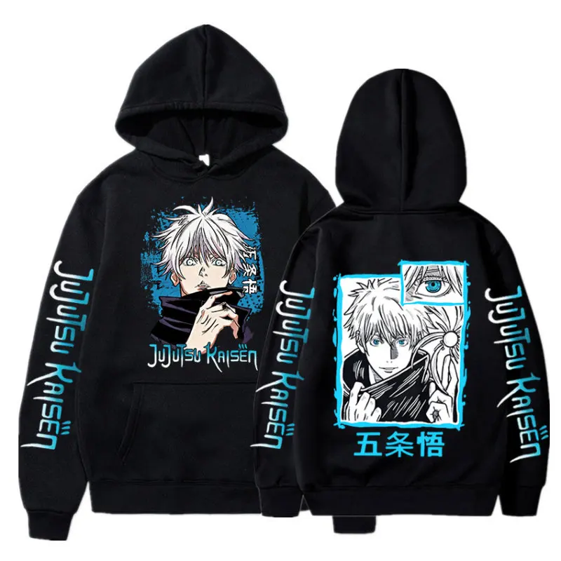 

Anime Jujutsu Kaisen Satoru Gojo Hoodie Oversized Autumn Winter Fleece Sweatshirt Men Women Long Sleeve Pullover