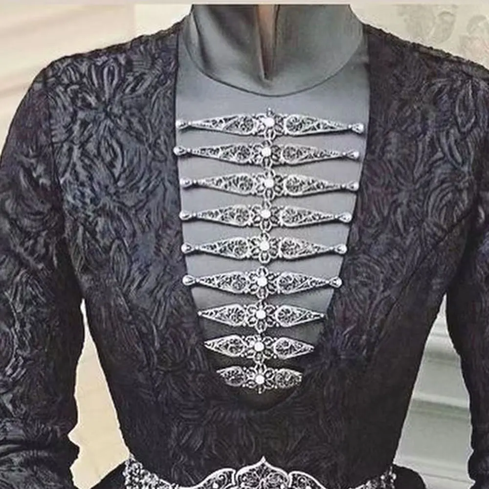 Sunspicems Caucasus Breastplate Turks Bride Wedding Jewelry Metal Buckle