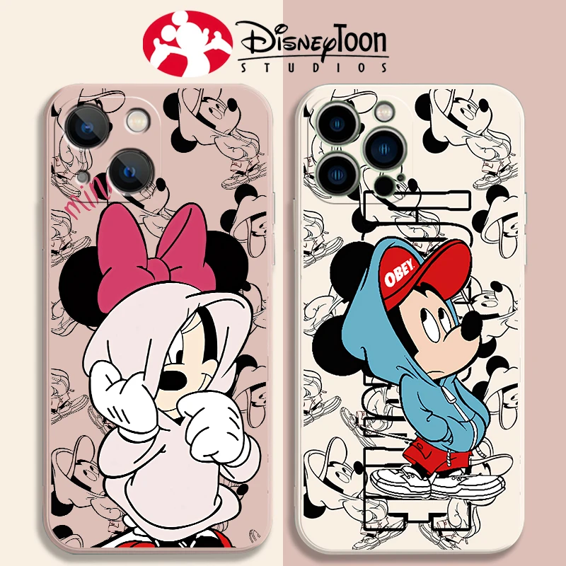 Disney Mickey Mouse Phone Csae For Funda iPhone 11 12 13 Pro Max Mini X XS XR MAX 6 7 8 Plus 2020 SE Soft Silicone Celular iphone 13 pro max case leather
