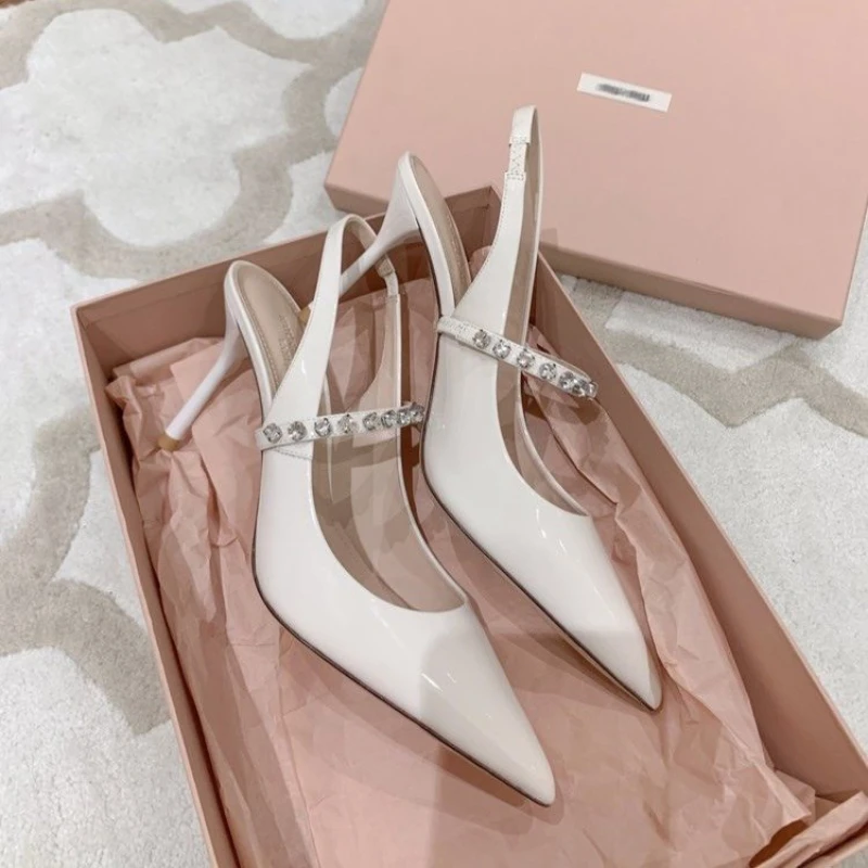 

Decor Women Pumps Sexy Pointed Toe High Heels Wedding Dress Shoes Woman Crystal Stiletto Summer Sandals