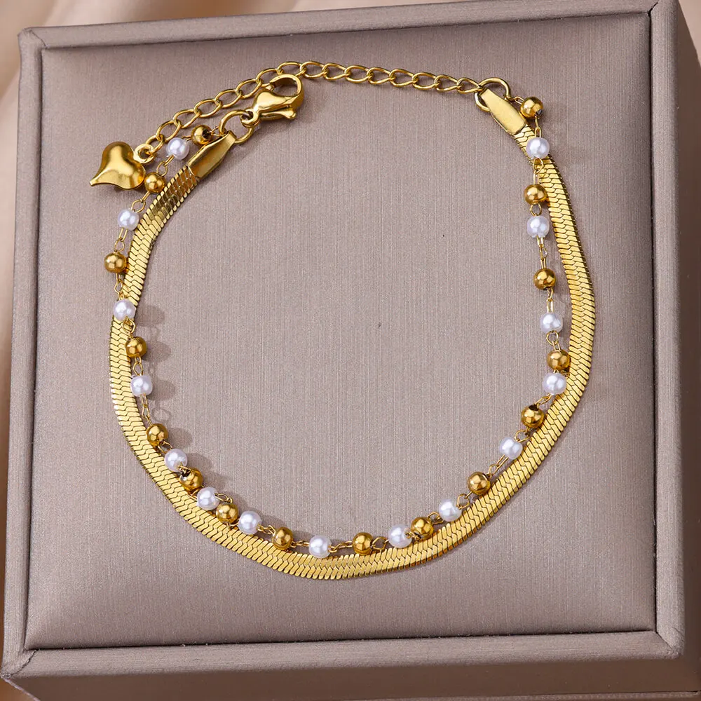 Pearls Anklets Women