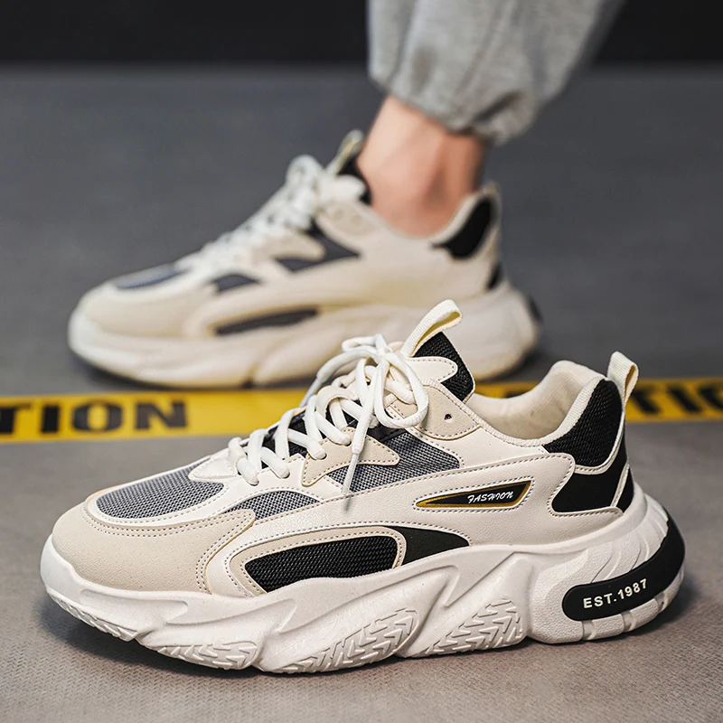 

Breathable Retro Sneaker Men Sport Shoes Outdoor Sport New Comfortable Jogging Shoes Thick Soled Casual Sneaker Shoes for Men