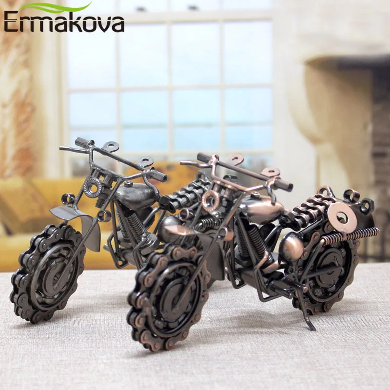 ERMAKOVA21cmVintageMotorcycleModelRetroMotorFigurineIron