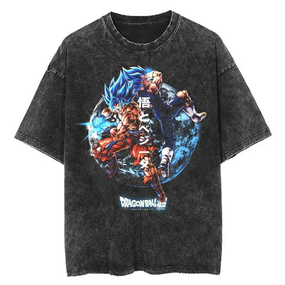 2026 Japan Anime Dragon Ball Bedrucktes T-Shirt für Herren und Damen, gewaschenes T-Shirt, hochwertiges Vintage-Baumwoll-T-Shirt, Harajuku-Oberteile – Detail 22