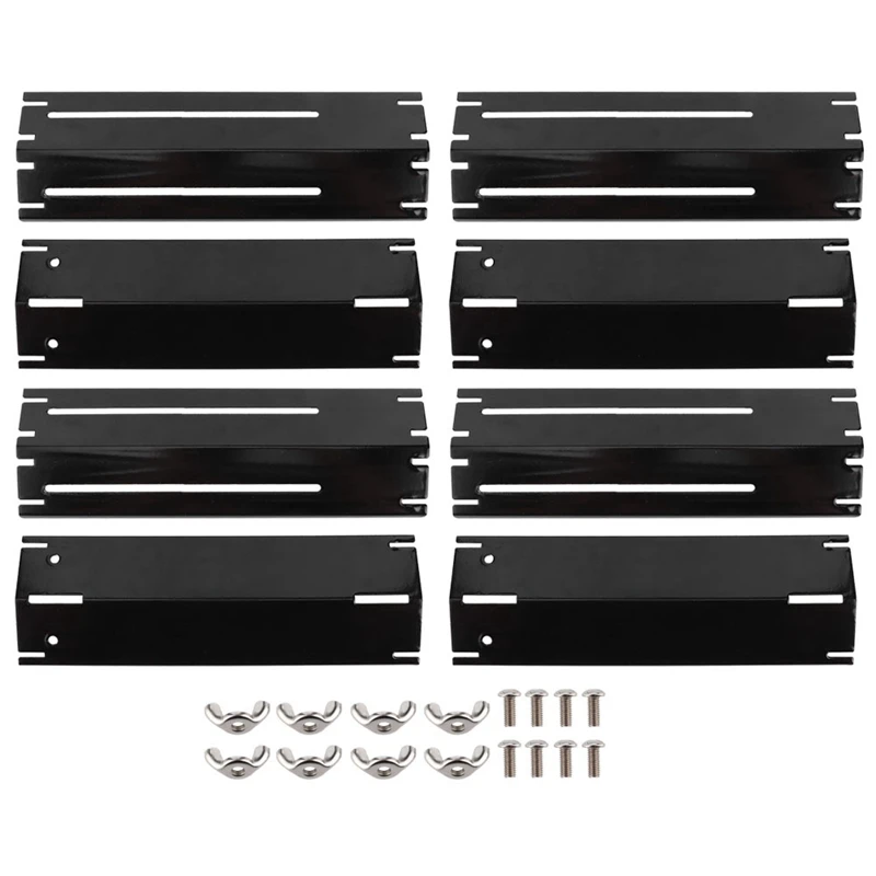 

4 Pair Adjustable Grill Heat Plate Shield Heat Tent Replacement Parts For BBQ Gas Grill Heat Plate Shield Tent Burner