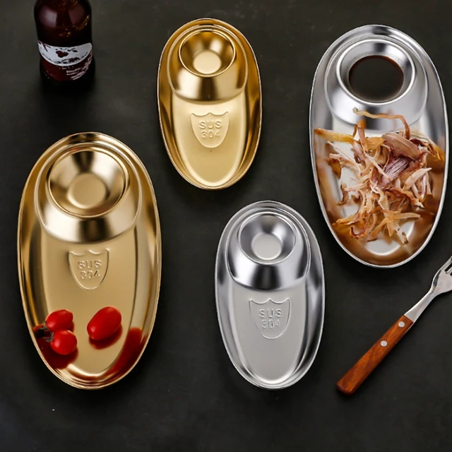 맛있는 간식을 위한 완벽한 선택: 스테인리스 스틸 스낵 플레이트