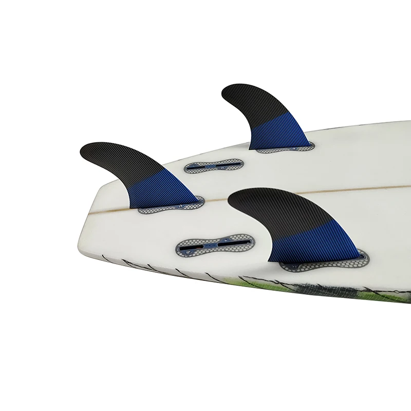Tri Surfboard Fins UPSURF FCS 2 M/L Size Surfing Fins Blue Color Fibreglass Fins For Surfing Double Tabs 2 Fins Surf Accessories
