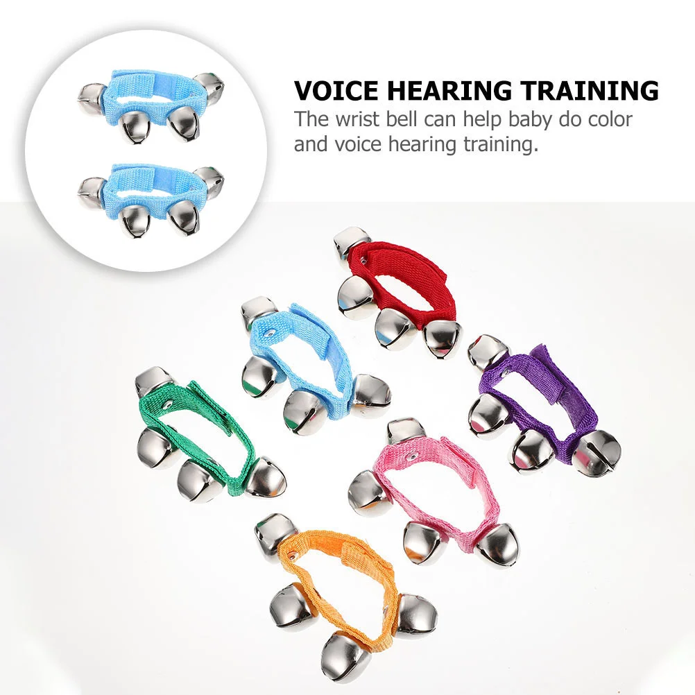 2 Pcs Toys Orff Rattle Kids Wrist Bells Music Instrument Wristband Green Percussion Instruments Cheering Props Hand for Child