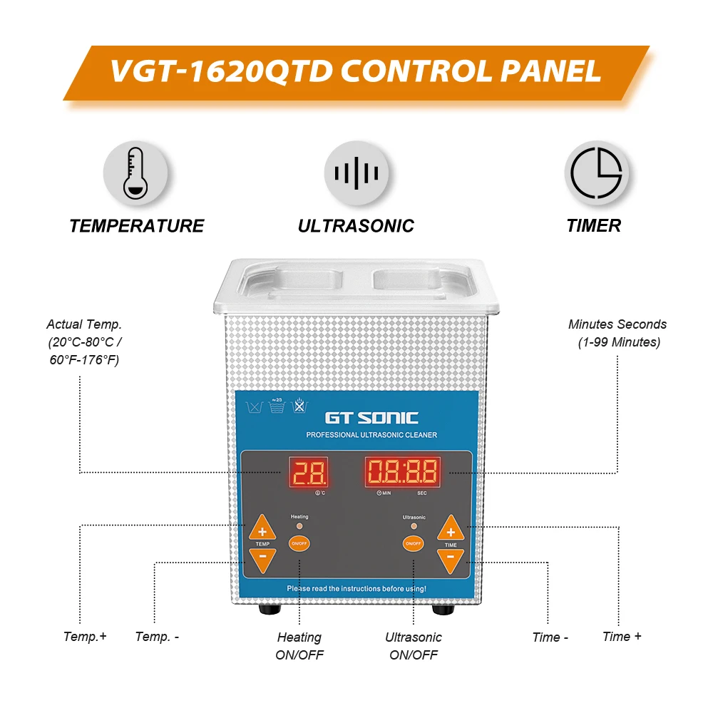 GTSONIC Ultrasonic Cleaner - 2L to 27L Digital Ultrasound Bath with Big Sale Price Description Image.This Product Can Be Found With The Tag Names Digital ultrasonic cleaner 6l, Ultrasonic cleaning machine 3l, Ultrasonic cleaning machine 6l