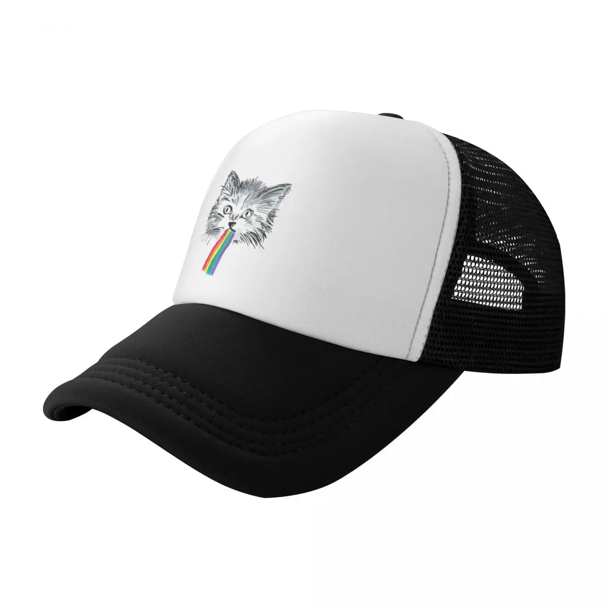 

Cat Vomit Rainbow Baseball Cap Fishing cap Custom Cap Hat Man Luxury Vintage Woman Hats Men's