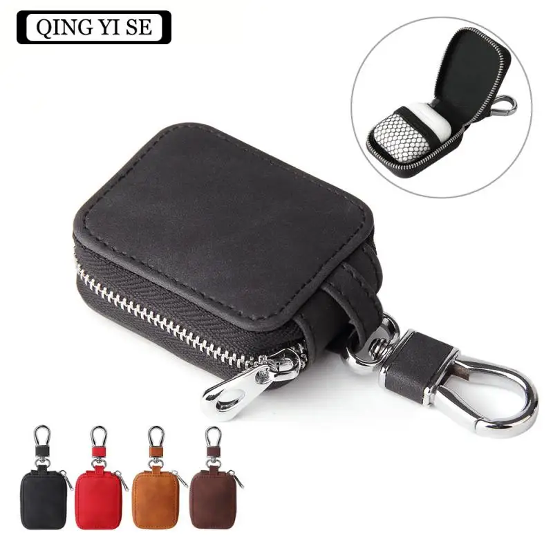 

Protective Case for Airpods Imitation Leather Anti-Shock Anti-Drop Convenient Built-in Mesh Pocket Universal Headphone Case