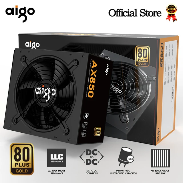 Aigo Power Supply 850W PCIE 5.0 ATX 3.0 Full Modular 80Plus Gold Certified  Game PSU for NVIDIA RTX 20/30/40 AMD Graphics Card - AliExpress