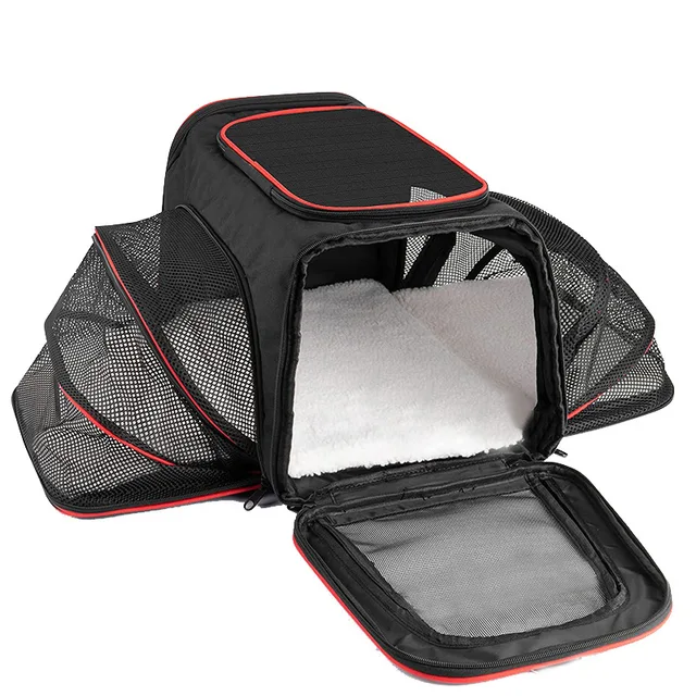 Pet bag Out carrying bag can be extended cat bag Large capacity Two small pets out carrying cat backpack 5