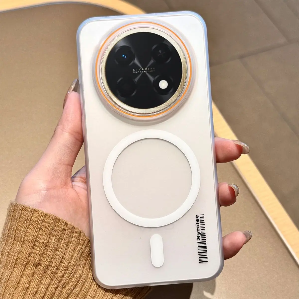 Magnetic Frosted Translucent Ultra-Thin Shockproof Phone Cover