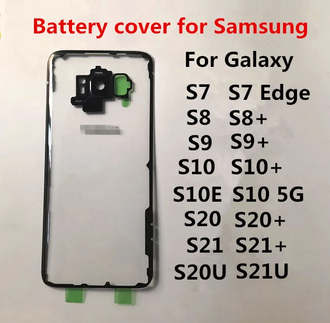 Прозрачная задняя крышка для Samsung Galaxy S7 Edge S8 S9 Plus S10 5G S20 S21 ультра корпус запасная