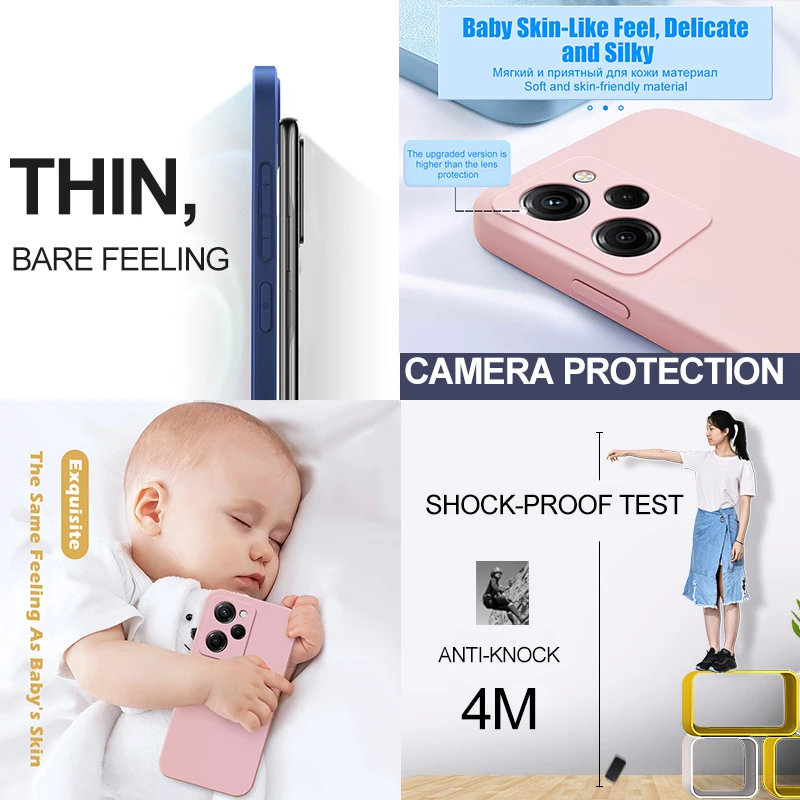 Premium Anti-Fall Liquid Silicone Soft Phone Case