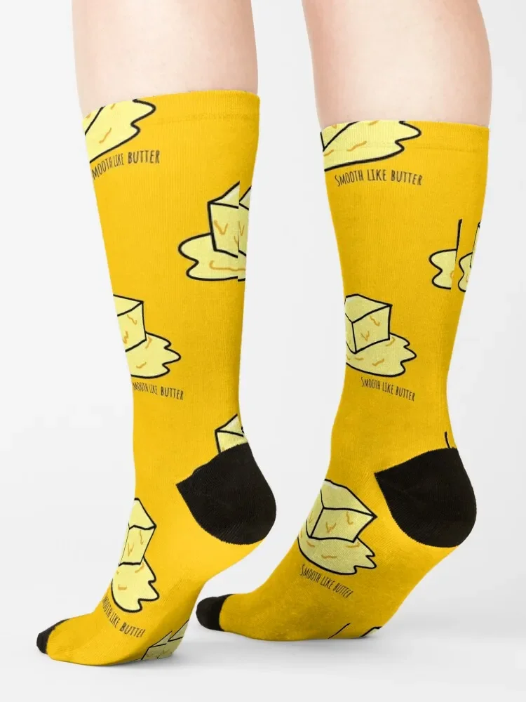 Smooth Like Butter - Kawaii Hand Drawn Butter Socks funny gift Children's Men's Socks Luxury Women's