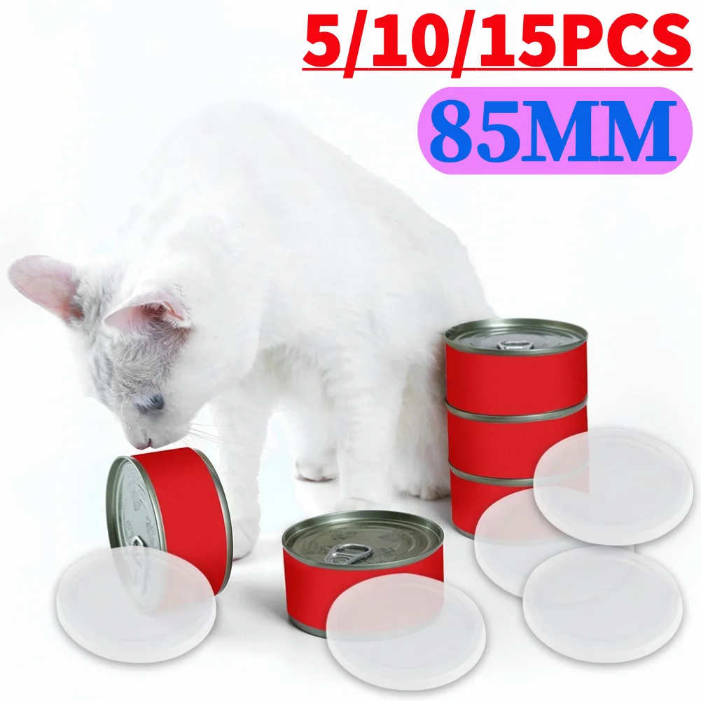 Reusable Food Storage Keep Fresh Tin Cover Cans Cap 5pcs Pet Can Box Cover Silicone Can Lid Cap Lid Seal Pet Supplies food cover fresh keeping cover preservation cover
