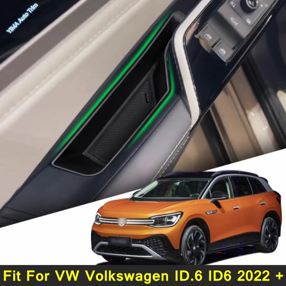 

Car Front Door Handle Armrest Container Holder Tray Storage Box Fit For VW Volkswagen ID.6 ID6 2022 2023 Interior Accessories