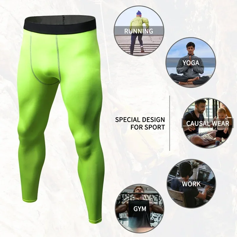 Men's Tight Training Pants PRO Sports Fitness Running Pants Quick Dry Trousers Running Basketball Sports Workout Leggings