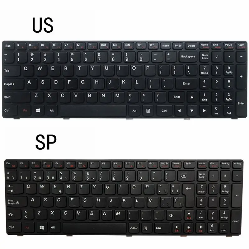 Teclado do Portátil para Lenovo G500 G510 G505 G700 G710 Preto us sp gr uk Novo - Imagem 4