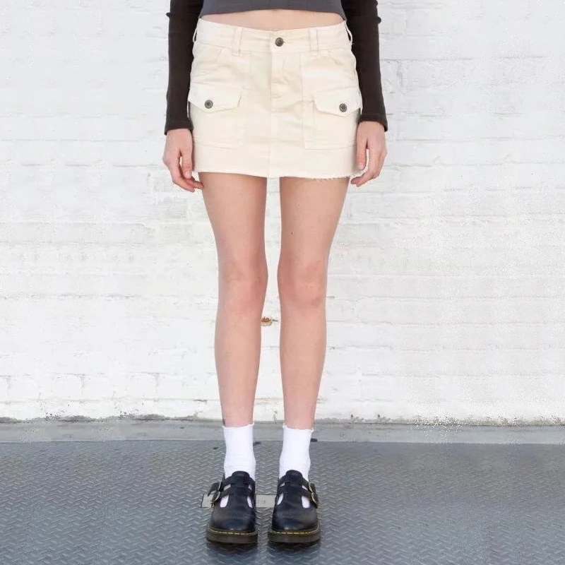 

Women Functional Pockets Cargo Mini Skirt
