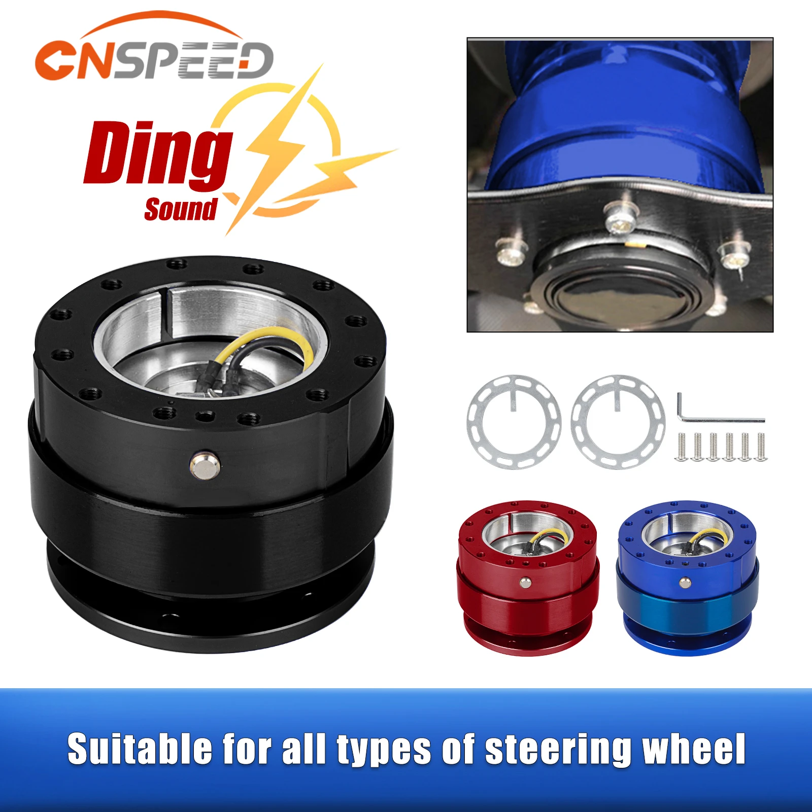 UniversalRacingSportSteeringWheelQuickReleaseHubAdapterSnap