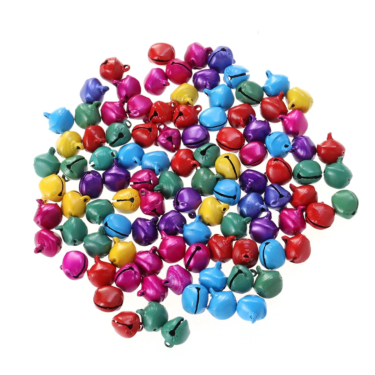 

12mm Jingle Small Bells Christmas Xmas Wedding Decoration Beads Jewelry Findings Charms (Colorful)