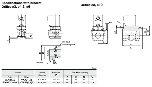 Valve, VXA, VXA2120V-02-01, VXA2120-01-1, VXA2122-01-1, VXA2122-02-1