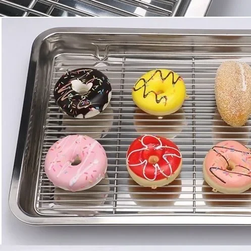 Stainless Steel Baking Tray & Removable Cooling Rack Set 2