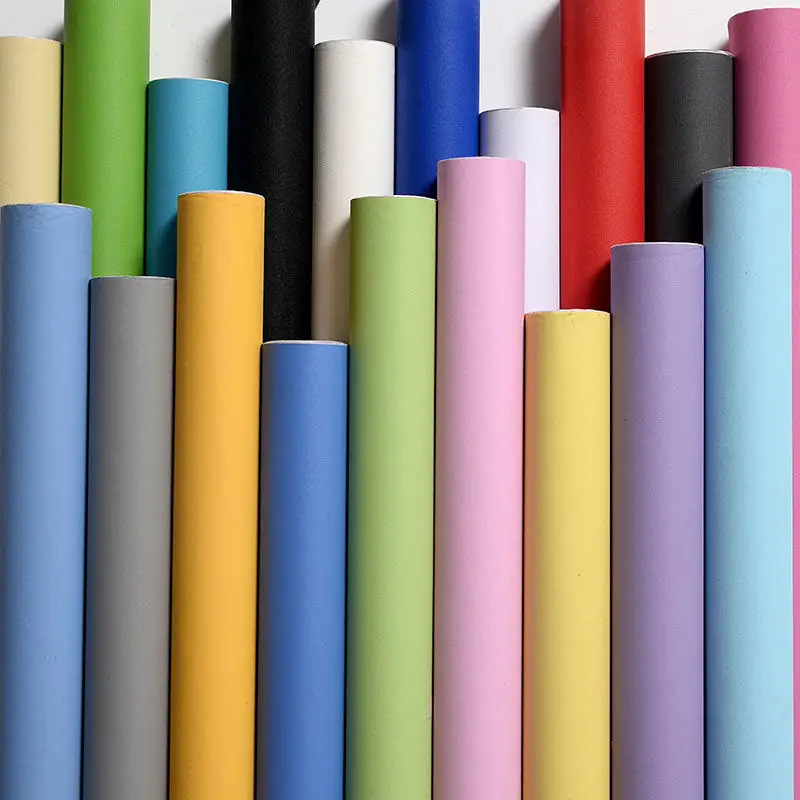 Matte Solid Color Self-Adhesive Vinyl Wallpaper for Cabinets and Furniture Renovation