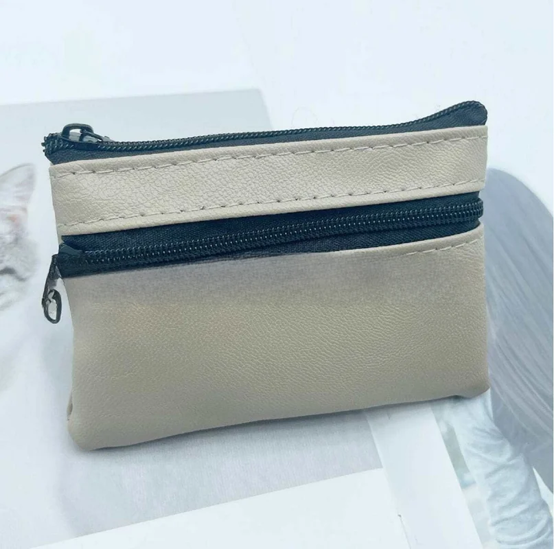Coin purse genuine leather key bag earphone bag portable card holder digital data cable storage