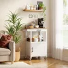 Kitchen Island Cart on Wheels with Drawer, Storage Cabinet, Shelf and Side Hook, Rolling Kitchen Cart with Rubber Wood Coun 6