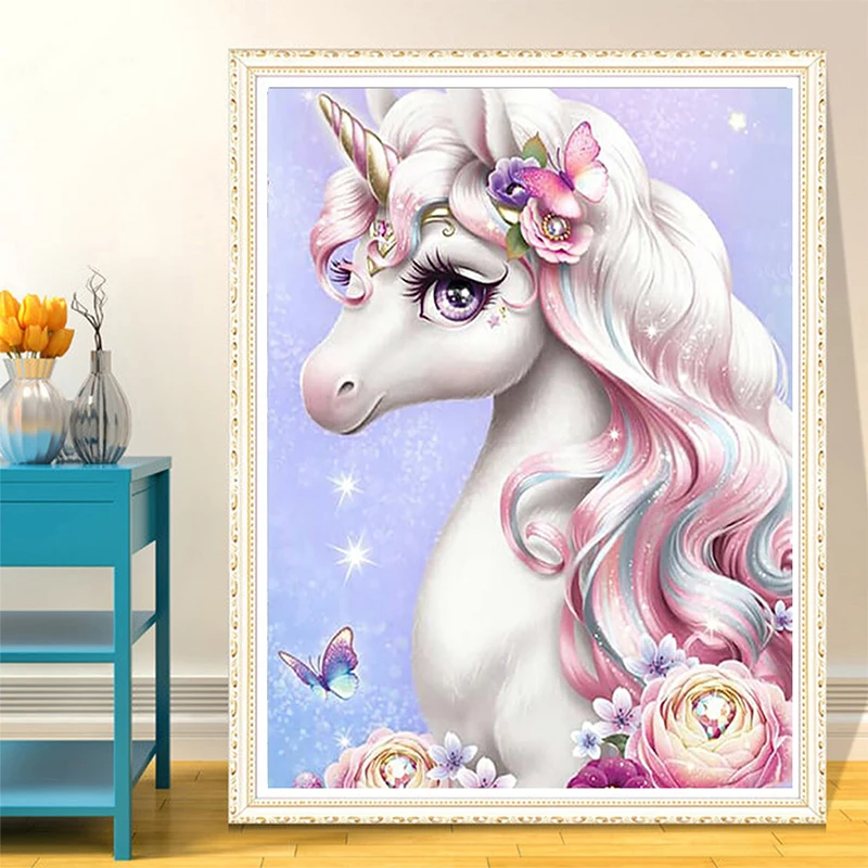 

KamyYi Diamond with cartoon unicorn all party magic unicorn cross-stitch diamond Mosaic art home decoration gifts