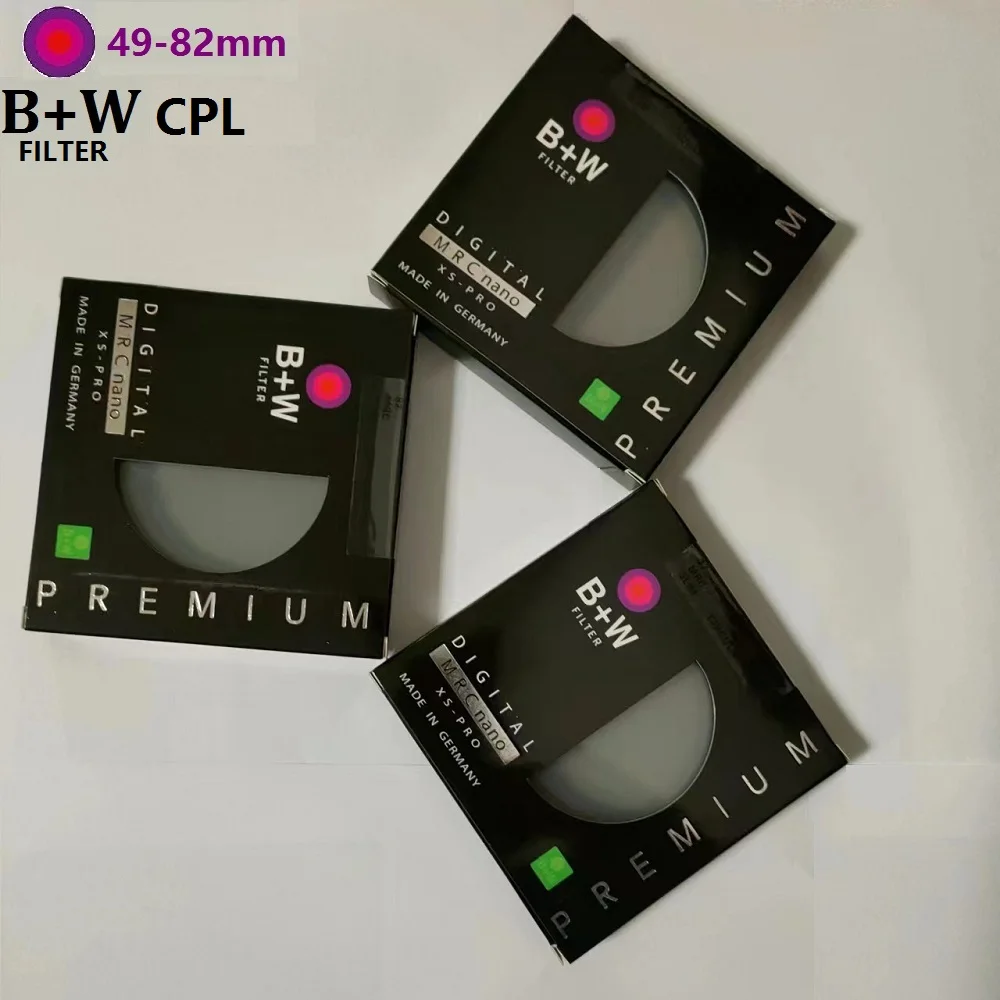 

B+W Camera Polarizer/Polarizing CPL XS-PRO 49_52_55_58_62_67_72_77_82mm CIR-PL Multicoat Protective Camera Filter Accessories