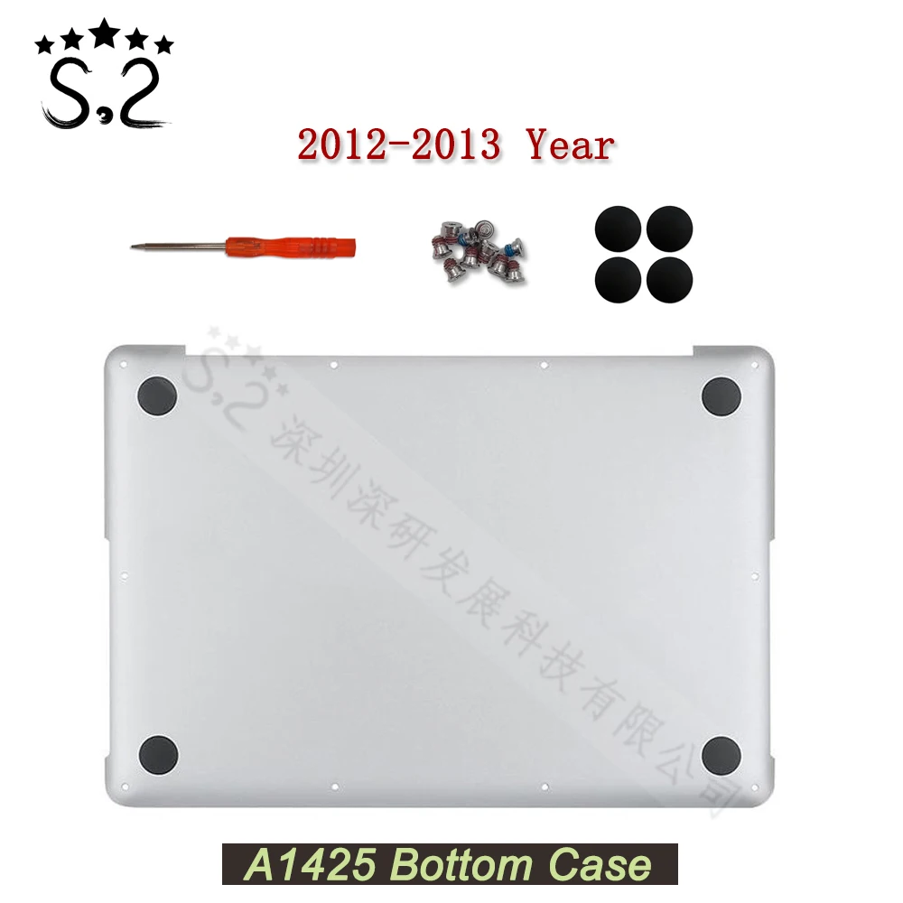 New A1425 Bottom Case For Macbook Pro Retina 13.3" Lower Base Case Battery Cover With Screw Set