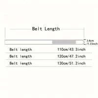2Pcs Men's Belt Fashion Without Buckle High End Belts Black Soft PU Leather Men Belts Body No Buckle Strap 2