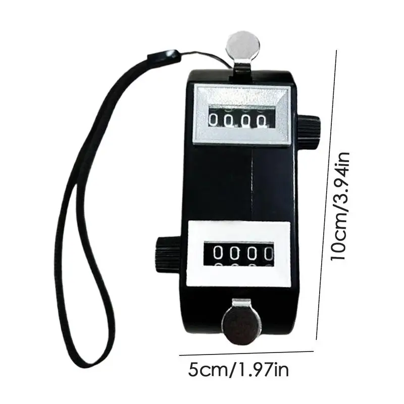 Handheld Tally Counter 4-Digit Number Count Clicker Counter Pitch Counter for Coaching Golf Contest double head counter fitting 6