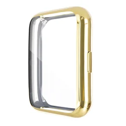 Durable Soft Protective TPU Watch Cover - Full Coverage Case for HUAWEI WATCH FIT (Gold)