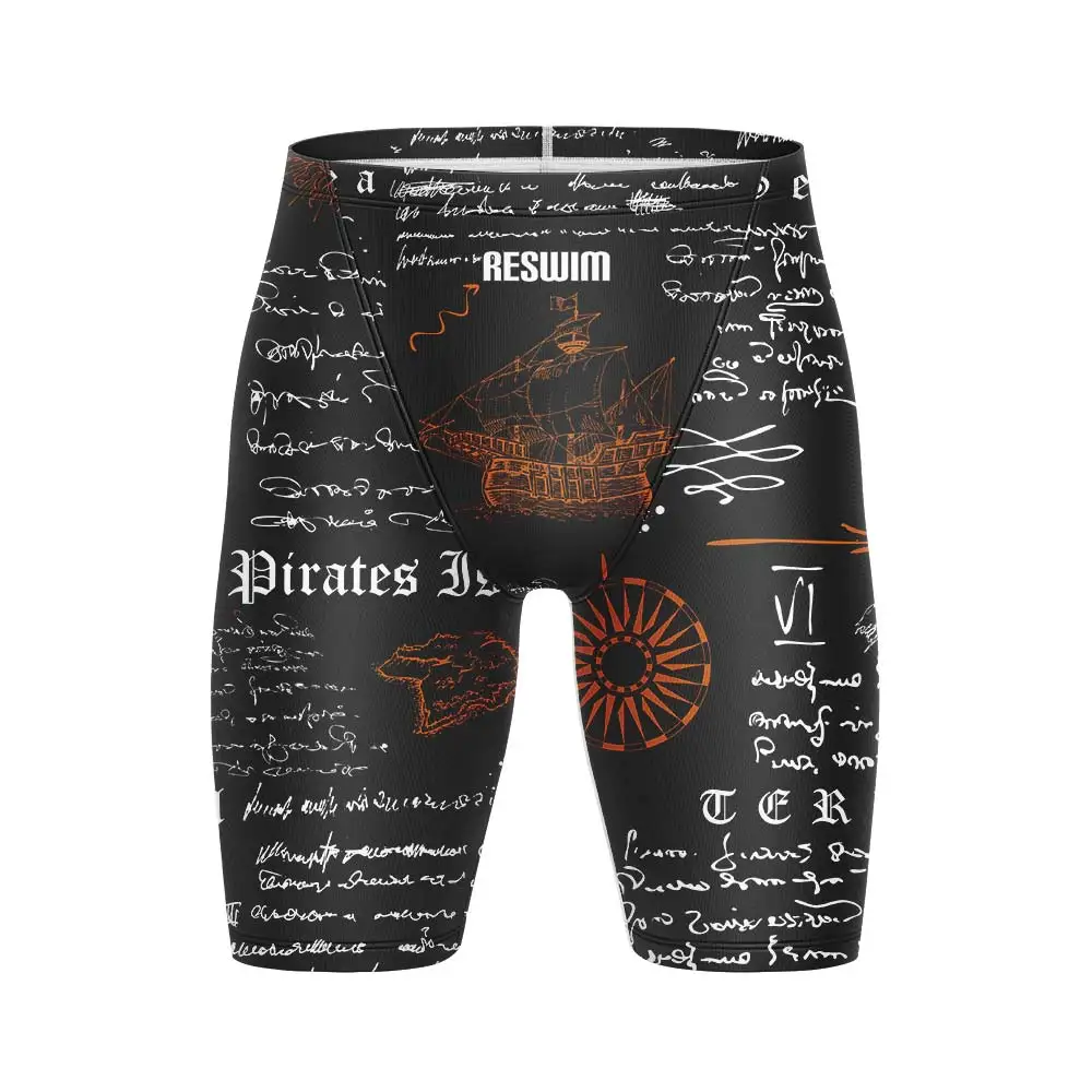 Men's Swimming Trunks Professional Athletic Swim Jammers Swimwear Man Swimsuit Durable Training Swimming GYM Surf Shorts Trunks