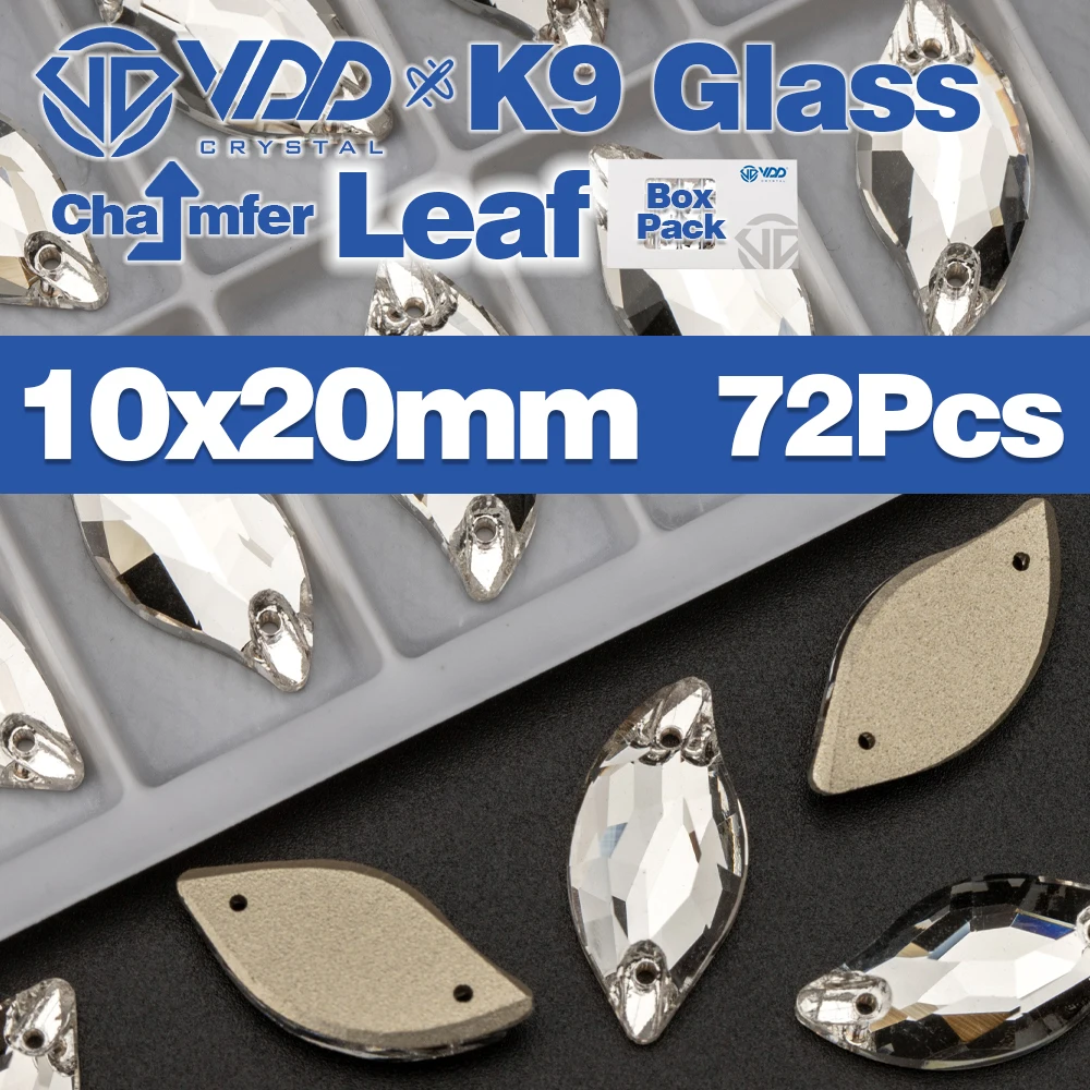 Vdd Großhandel hochwertige k9 Glas auf Strass Kristall Fase Box-verpackt Nähen klar Flatback Stein Kleidungs stück Dekoration nähen – Detail 15