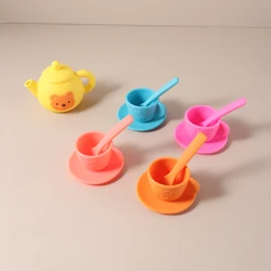 Premium Silicone Tea Set Toy for Toddlers - Educational Role Play and Gift (Colorful set)