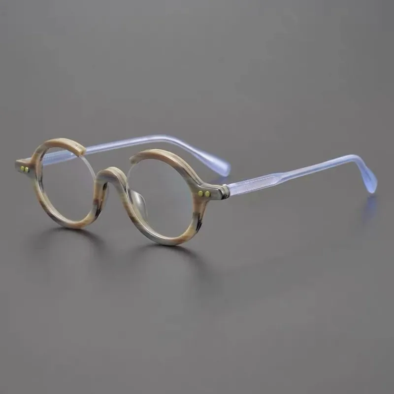 

Japanese Hand for Women Retro Round Anti-blue Light Mirror Niche Male Fashion Frame Myopia Reading Prescription Eyeglasses