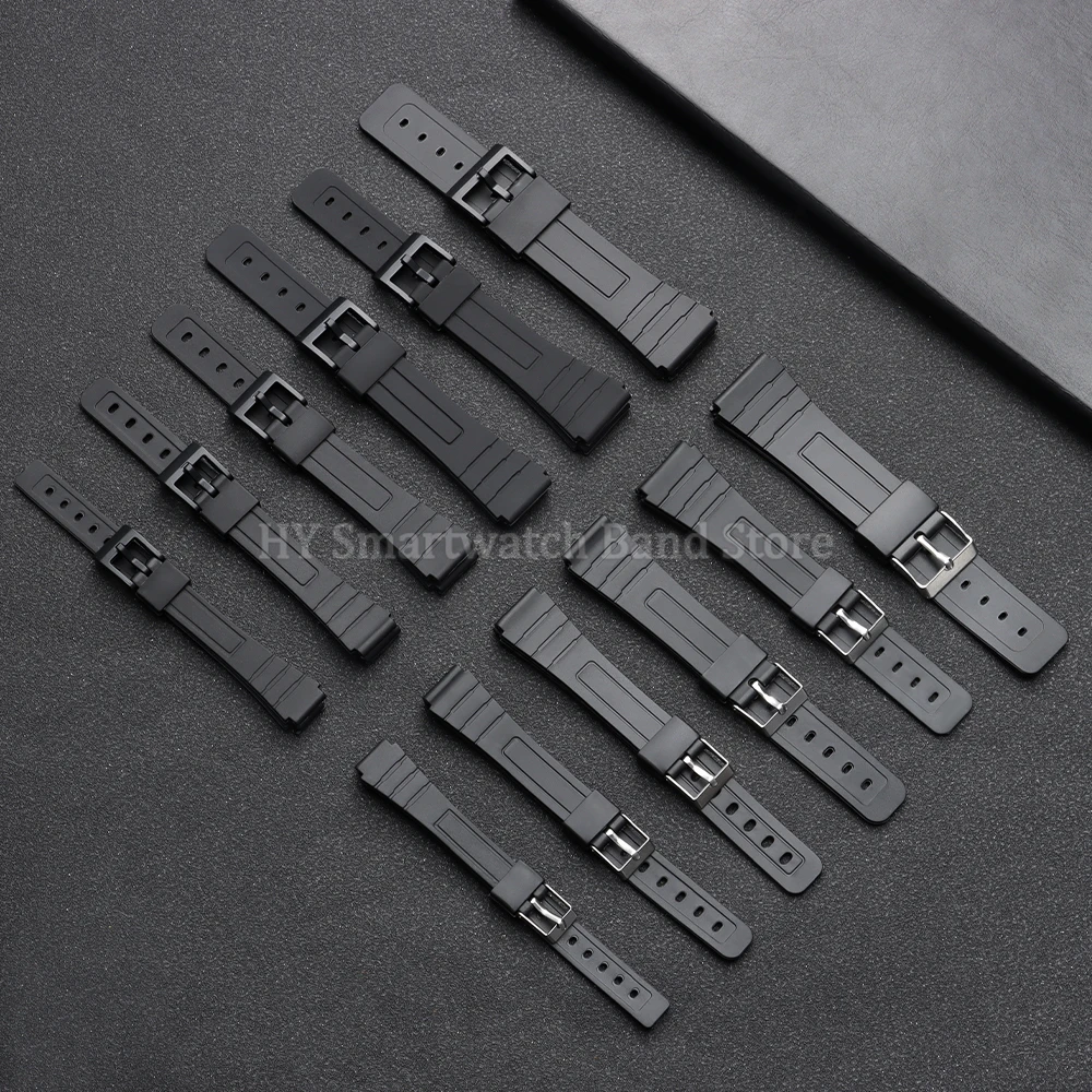 Versatile PU Rubber Watch Strap - Available in Multiple Sizes