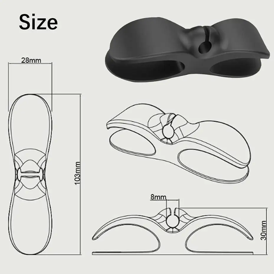 Kitchen Appliance Cord Winder & Organizer - Cable Management Clip Holder